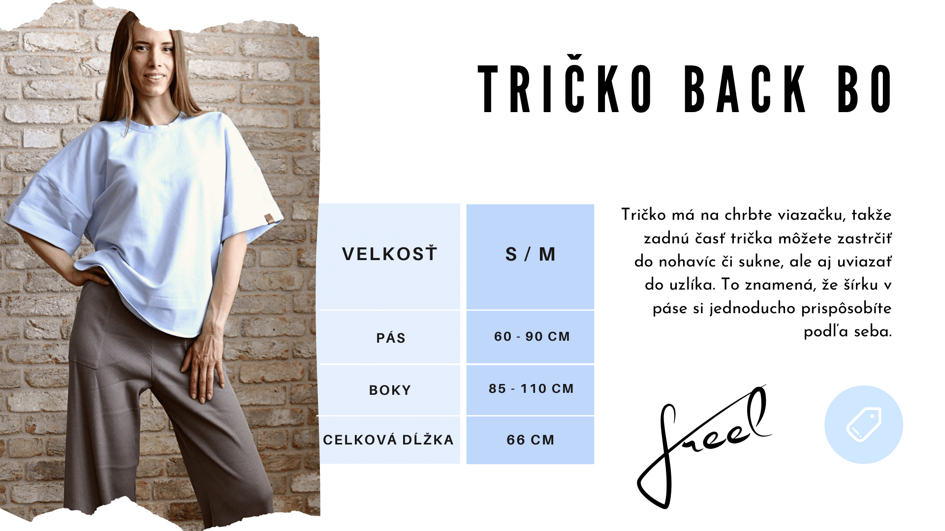 Veľkostná tabuľka Tričko Back Bo_Freel.sk SS22